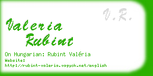 valeria rubint business card