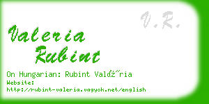 valeria rubint business card